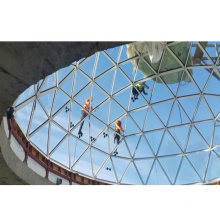 Prefab Steel Structure Frame Dome Glass Roof Construction